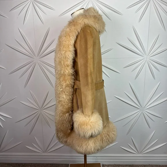 πΈ PENNY LANE COAT FREE PEOPLE VINTAGE ROSE BOWL CIRCA 1970βSπ€π½ - Picture 8 of 14